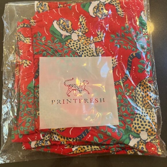 Printfresh Holly Jolly Bagheera Lightweight Flannel PJ pants Ruby Medium  NWT - Picture 2 of 10
